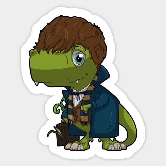 Dino magizoologist Sticker by DinoTropolis